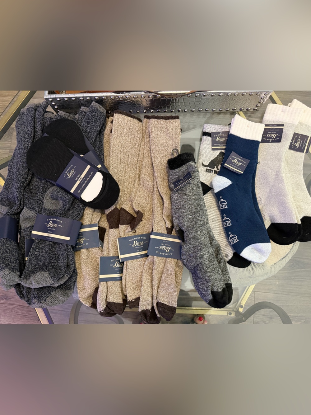G.H. Bass & Co. Men's Sock Variety Pack - Black, Gray, Tan, Navy, Cream, Brown